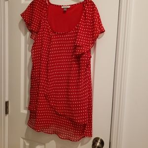 Red Top with Polka Dots 3x